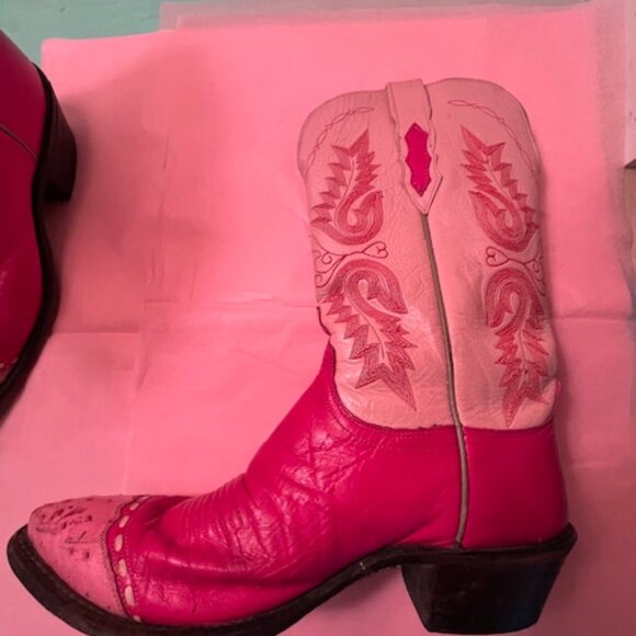 Luccese 1883 pink cowboy boots - Picture 7 of 14